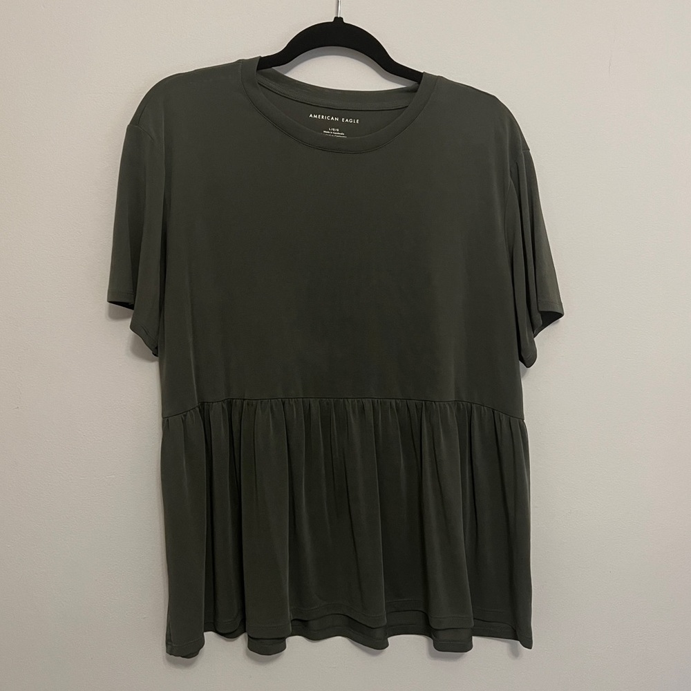 American Eagle Soft and Sexy Peplum Top